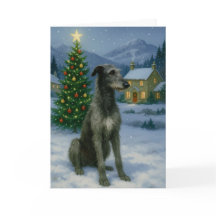 Scottish Deerhound Holiday Card
