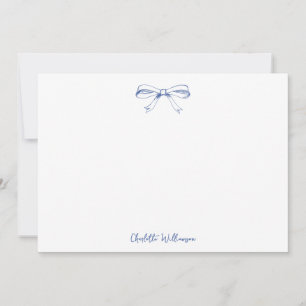 Carte De Remerciements Script manuscrit Coquette Bow Fête des mariées ble