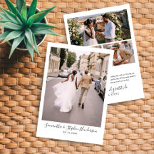 Script manuscrit moderne et 4 photos Mariage