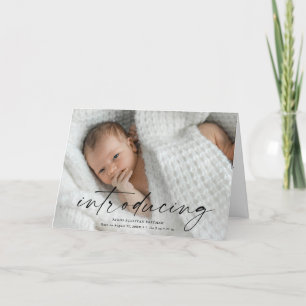 Carte De Remerciements Script Présentant la photo de bébé