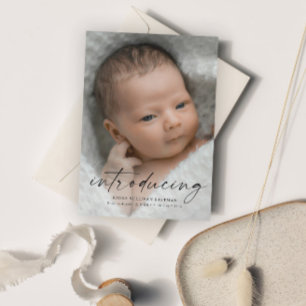 Carte De Remerciements Script Présentant la Photo de Bébé