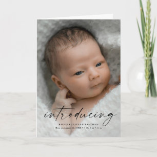 Carte De Remerciements Script Présentant la photo de bébé