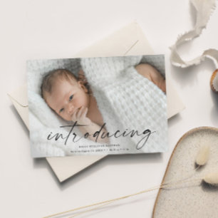 Carte De Remerciements Script Présentation de la photo bébé