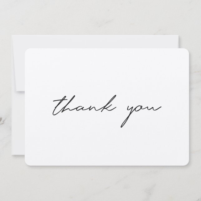 Carte De Remerciements Script rustique simple et moderne Brown Kraft Géné (Devant)