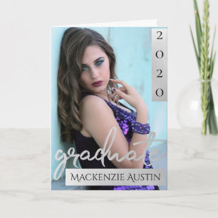 Carte De Remerciements Script Silver Gradué   Brosse - Gardien photo