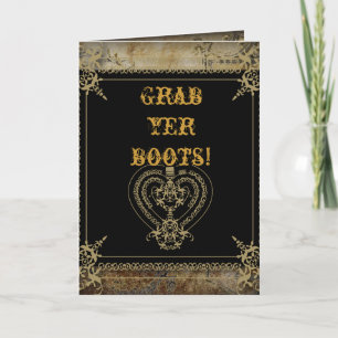 Carte De Remerciements Scrolls pays rustique ouest saloon mariage