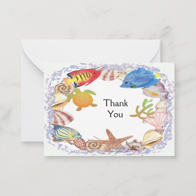 Carte de remerciements Sea Wreath (Devant)