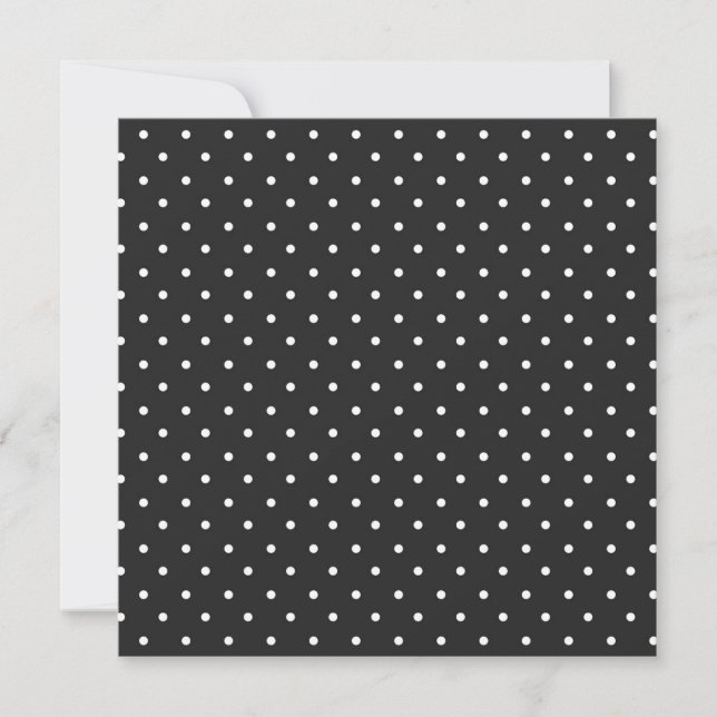 Carte De Remerciements Seamless black and white polka dot pattern  (Devant)