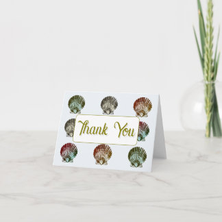 Carte De Remerciements Seashell Pattern Thank You Card