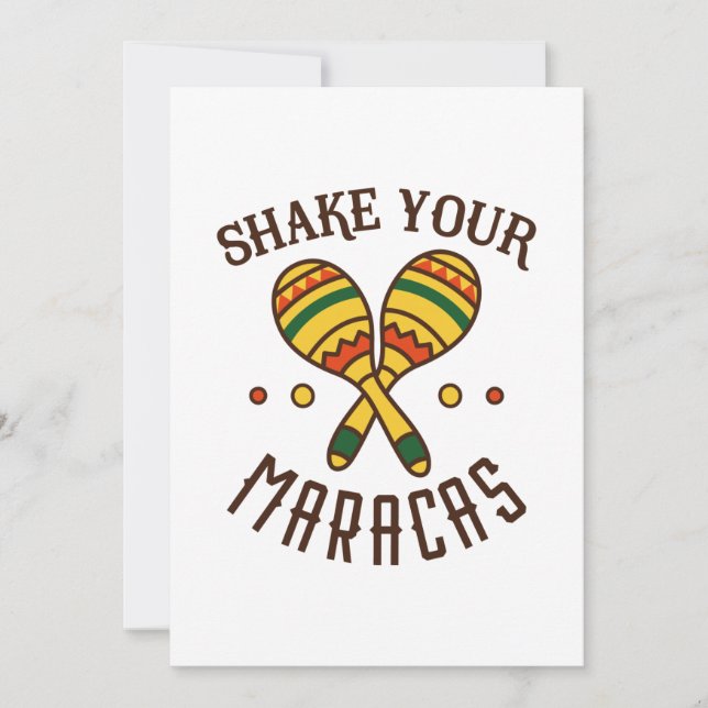 Carte De Remerciements Secouer vos Maracas (Devant)