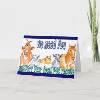 Carte De Remerciements Secourt pour animal