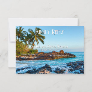 Carte De Remerciements Secret Beach Maui, Paradis Tropical, Mariage RSVP