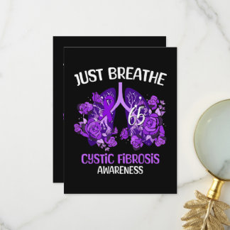 Carte De Remerciements Sensibilisation à la fibrose kystique Just Breathe