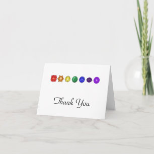 Carte De Remerciements Sept chakras horizontaux