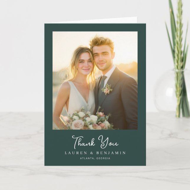 Carte De Remerciements Serene Mountain Wedding (Devant)