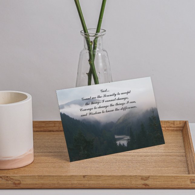 Carte De Remerciements Serenity Prayer River Valley Paysage vierge (Créateur téléchargé)