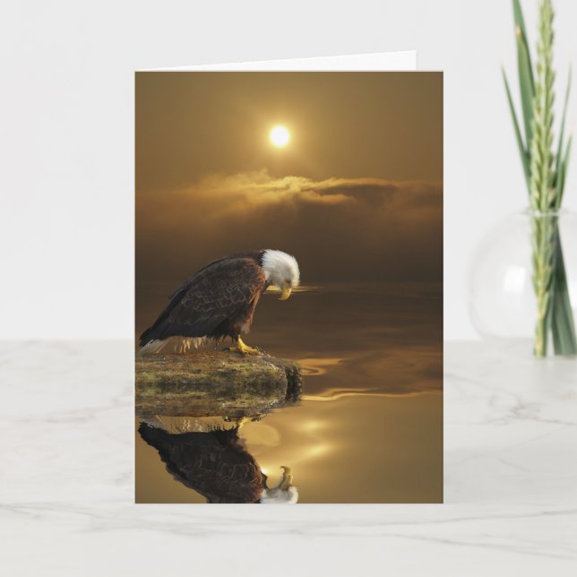Carte De Remerciements Série de GRATITUDE d'Eagle chauve (Devant)