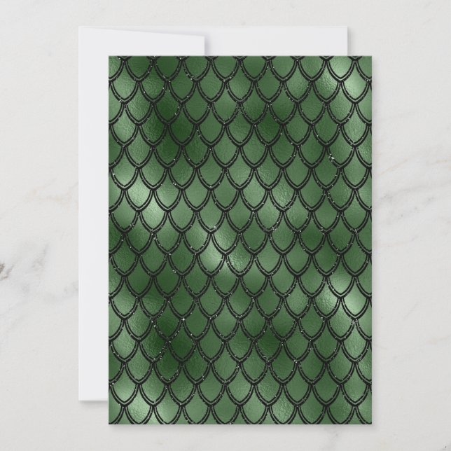 Carte De Remerciements Serpent Vert Reptile Motif (Devant)