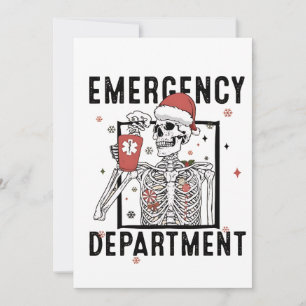 Carte De Remerciements Service d'urgence Skeleton Nuring Coffee Lover