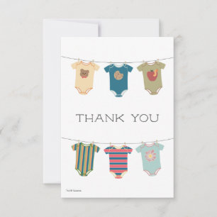 Carte De Remerciements Sesame Pals Baby shower de combinaisons physiques