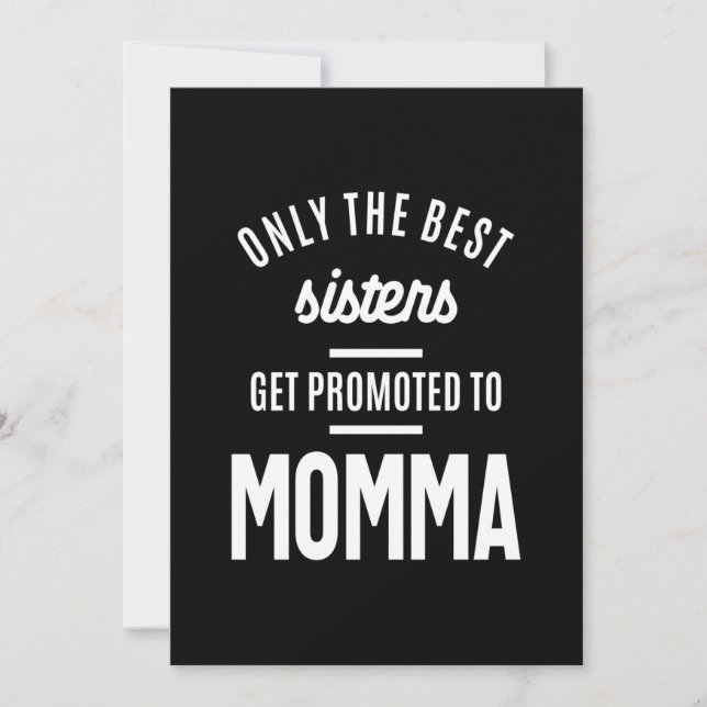 Carte De Remerciements Seules Les Meilleures Soeurs Sont Promues À Momma (Devant)
