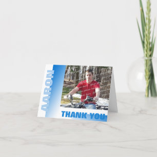 Carte De Remerciements Shades of Blue Bar Mitzvah