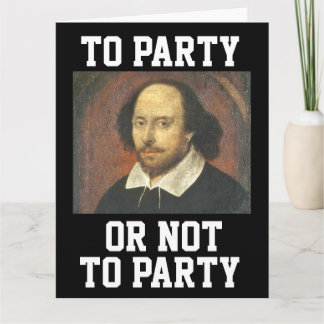 Carte De Remerciements SHAKESPEARE FUNNY BIRTHDAY greetng card