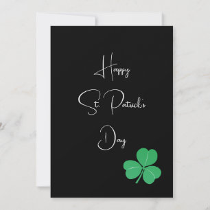 Carte De Remerciements Shamrock de la journée Saint-Patricks simple et él