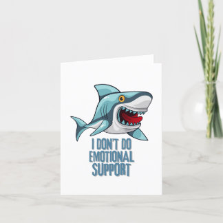 Carte De Remerciements Shark, je ne fais pas de soutien émotionnel