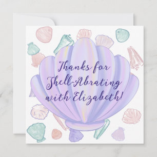 Carte De Remerciements Shellabrate Seashell Under the Sea Anniversaire