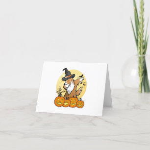 Carte De Remerciements Shetland Sheepdog Dabbing Halloween