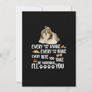 Carte De Remerciements Shih Tzu Chaque Snack Que Vous Faites Chaque Repas