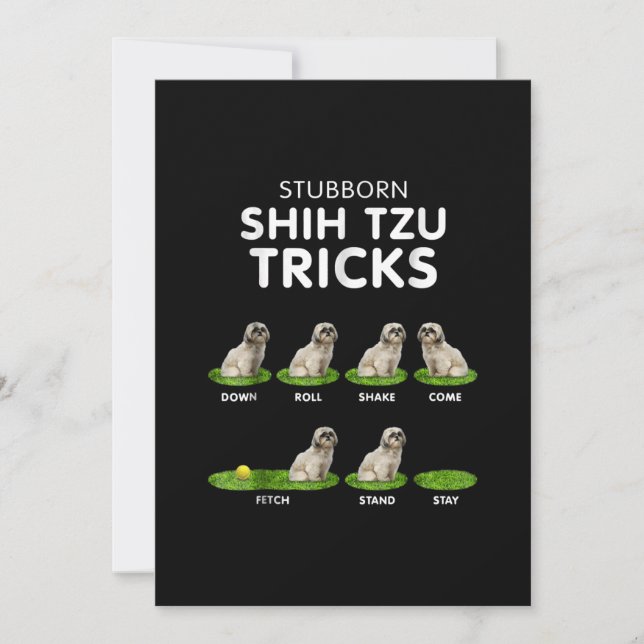 Carte De Remerciements Shih Tzu Lover| Amour de Chien-bonbons chiites tzu (Devant)