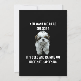 Carte De Remerciements Shih Tzu | Shih Tzu Vous Voulez Que Je Suis Dehors