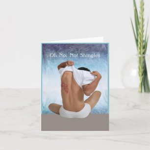 Carte De Remerciements Shingles Get Well Card Man with Rash