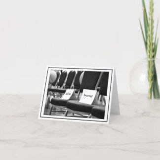 Carte De Remerciements Sièges réservés