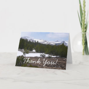 Carte De Remerciements Sierra Nevada Montagnes et neige à Yosemite