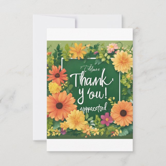 Carte De Remerciements signe qui dit "Merci ! Vous êtes apprécié" wi (Devant)
