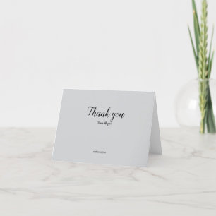 Carte De Remerciements simple blanc noir classique edi bat mitzvah