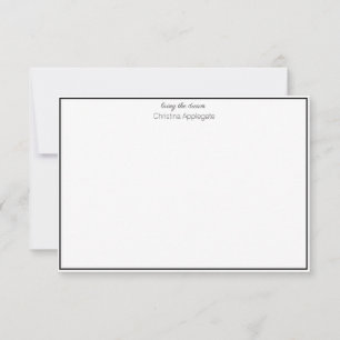 Carte De Remerciements Simple Classic Living the Dream Nom personnalisé