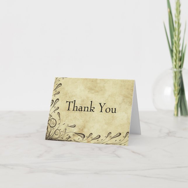 Carte de remerciements simple et élégante (Devant)
