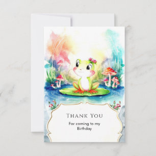 Carte De Remerciements Simple Joyeux Anniversaire Grenouille