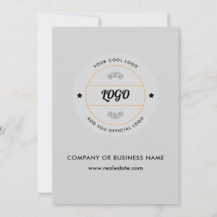 Carte De Remerciements Simple logo d'entreprise rond et texte personnalis