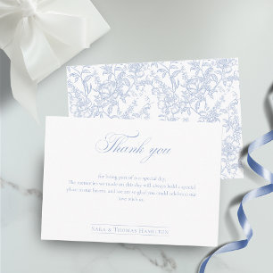 Carte De Remerciements Simple Mariage Floral Chinoiserie Classique