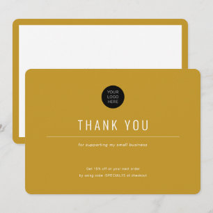 Carte De Remerciements Simple-Moderne-Fond coloré-Merci d'affaires