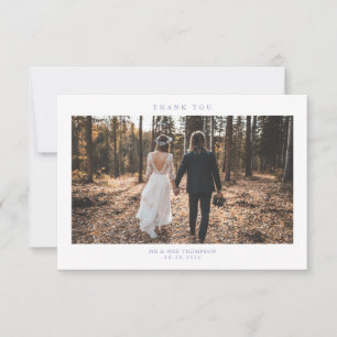 Carte De Remerciements Simple moderne violet Mariage de lavande photo