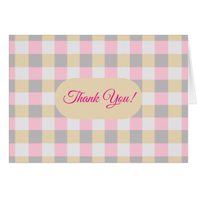 Carte de remerciements simple Pastel (Devant Horizontal)