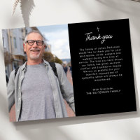 Simple photo personnalisée Message funéraire