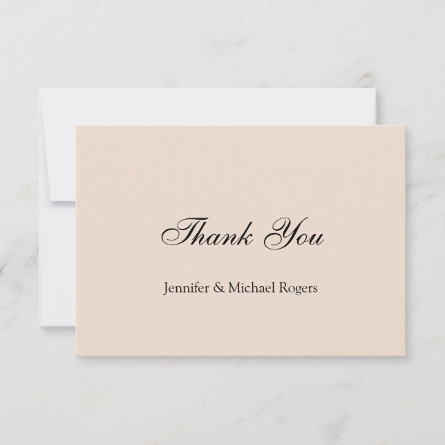 Carte De Remerciements Simple professionnel minimaliste (Devant)