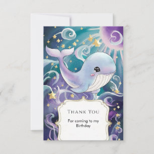 Carte De Remerciements Simple Under the Sea Les baleines des enfants